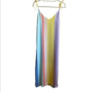 Y.A.S. bright stripe midi dress